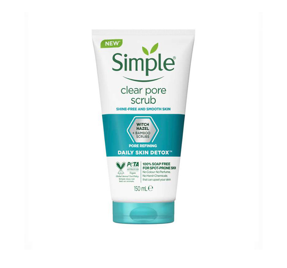 اسکراب لایه بردار سیمپل مدل Clear Pore حجم 150 میلی لیتر  