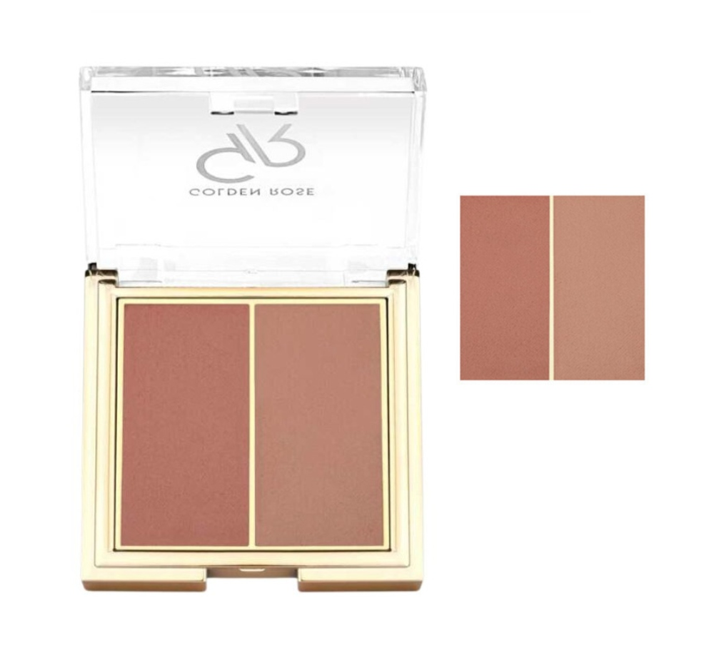 پالت رژگونه دو رنگ گلدن رز مدل Iconic Duo