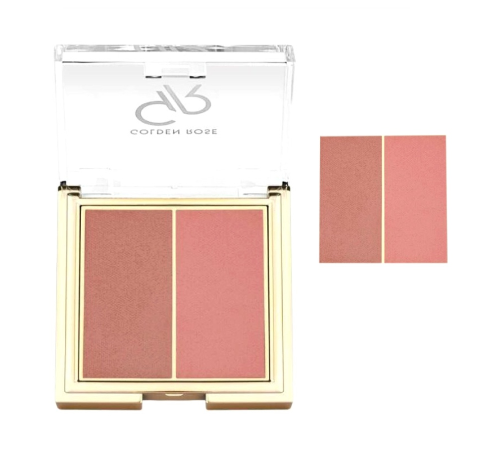 پالت رژگونه دو رنگ گلدن رز مدل Iconic Duo