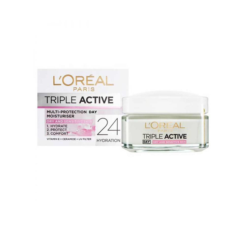 کرم روز آبرسان و مرطوب کننده پوست خشک لورال Triple Active